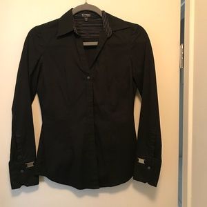 Black Button Down Blouse